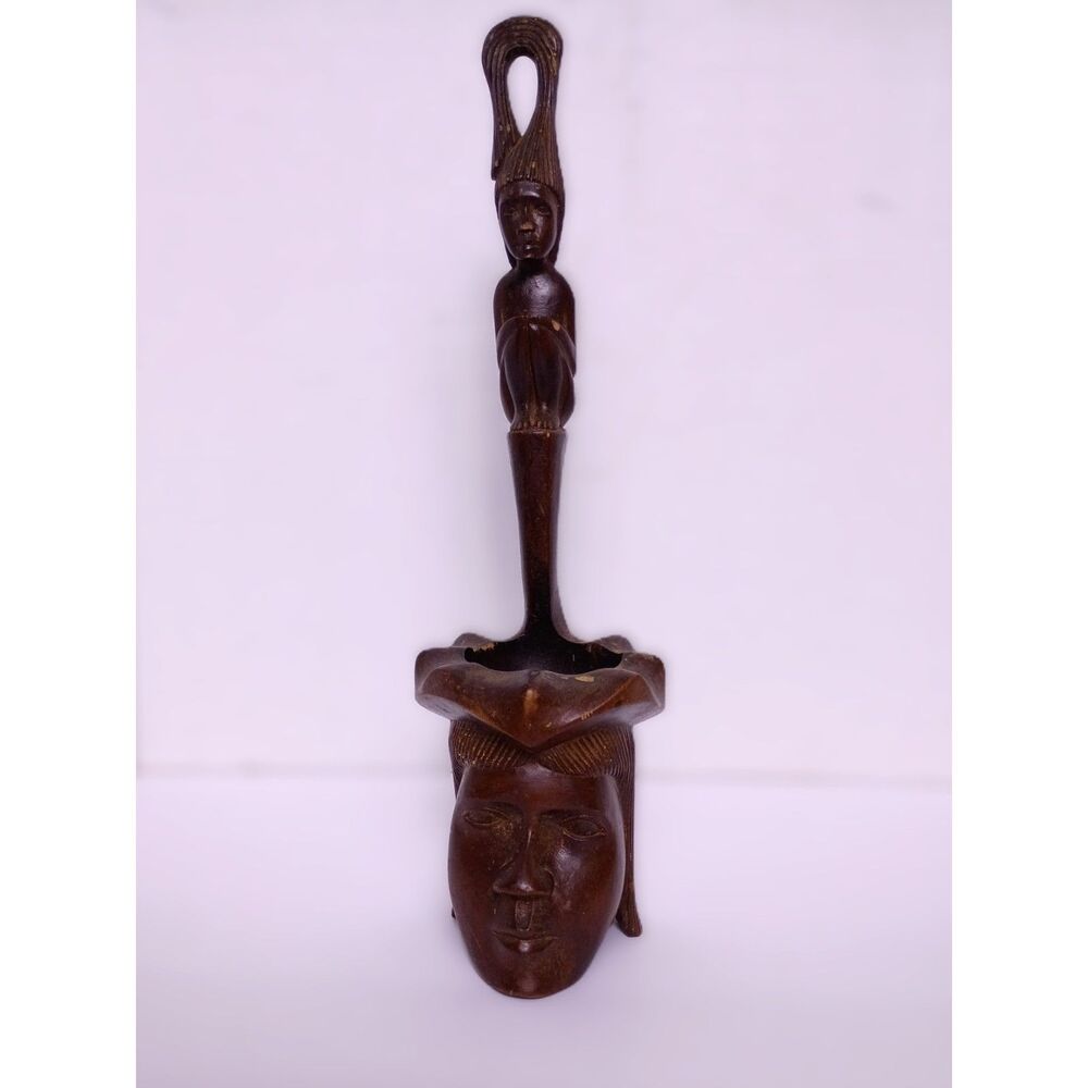 Vintage Mid 20th Century Igorot Wooden Ceremonial Offering Bowl Or Dipping Ladle